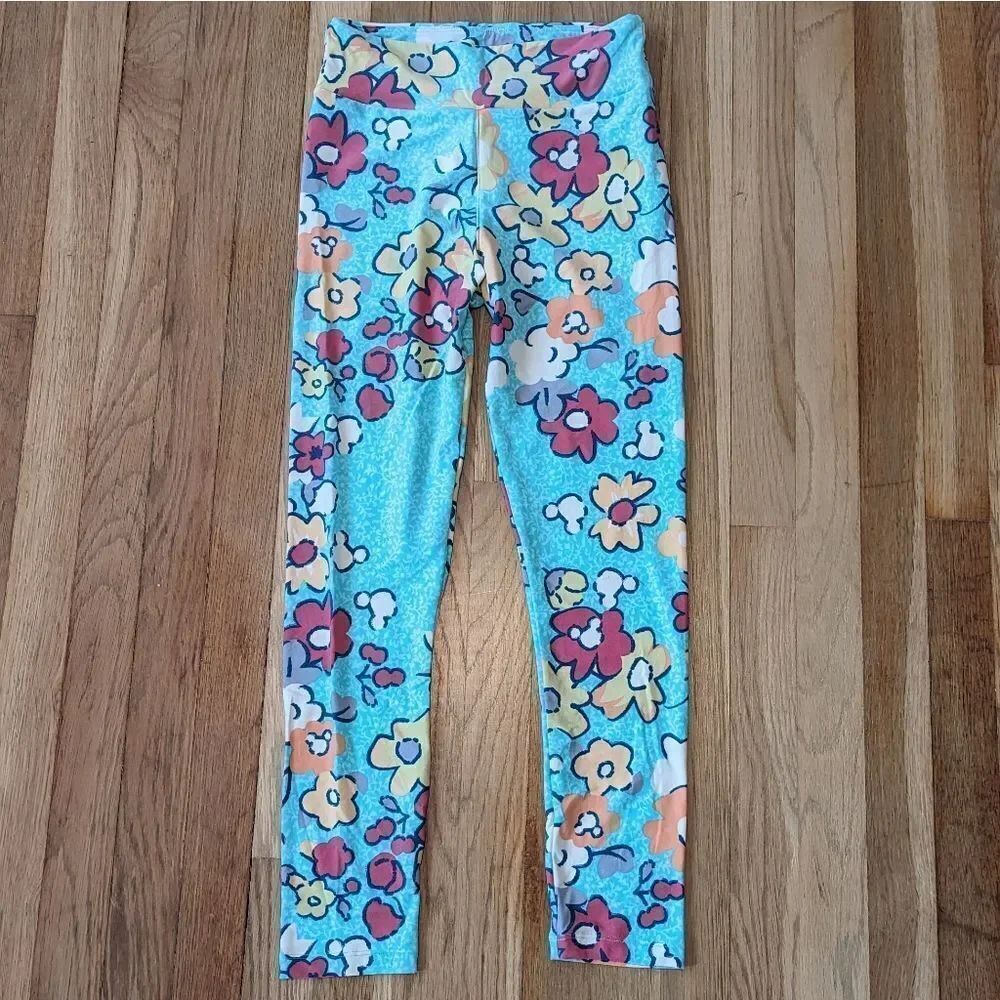 LuLaRoe Disney Hidden Mickey Floral Leggings
